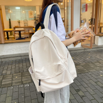 2021 new college style schoolbag female Japanese large capacity backpack female college students casual simple canvas backpack