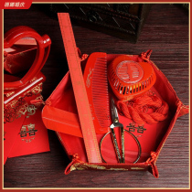 Hundreds of thousands of sun feet Chinese wedding supplies new engagement dowry women dowry six certificates Chinese red ruler