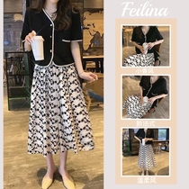 Micro Fat Girls Wear Hitch Big Code Women Dress New Summer Clothes Fat sister mm Conspiculy Covered two suits Dress Dress