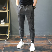 Tide brand spring and autumn summer new casual pants mens Korean version of the trend slim-legged pants Joker-legged Haren pants