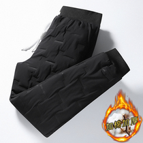 Mens down pants autumn winter new trend easy to thicken warm and casual cotton pants sport light and thin long pants men