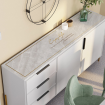 Nordic marble leather silicone shoe cabinet table mat desktop cover cloth disposable countertop cover mat waterproof and oil proof