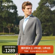 HONMA mens golf knitwear autumn new golf ball mens Cotton solid color knitted coat