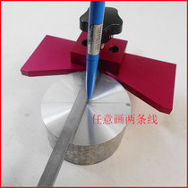 Round material finding center Center ruler Scriber Drawing line gauge Wood positioning center point Baoding tool