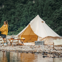 Tent outdoor camping thickened luxury villa anti-rainstorm yurt light luxury pyramid high-end camping equipment