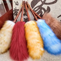 High-grade feather duster (factory straight hair) dust removal household cleaning ash non-hair retractable car electrostatic cleaning