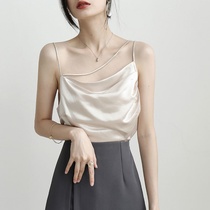 Dang collar small camisole vest women wear summer suit inside with bottom spring and autumn satin Acetate silk neck top