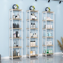 Iron Art Shelf Floor Living-room Small Bookcase Bedroom Lined Up Shelf Close To Wall Home Nip Containing Narrow Shelf