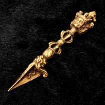Brass vintage horse head king king king diamond pestle pendant