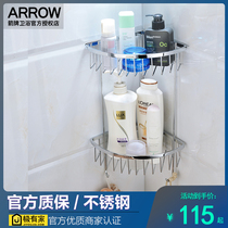 arrow Wrigley bathroom 304 stainless steel bathroom triangle rack AGJ20C adhesive hook double corner frame