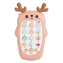 Grinding stick for babies over 6 months old can bite the gum baby simulation mobile phone children's music toys early education