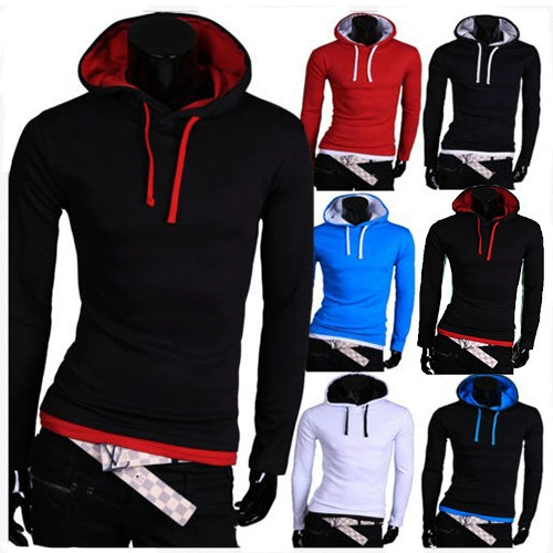 Мужская модная футболка мужская повседневная рубашка с толчкой мужская капюшона