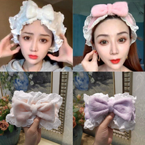 Face wash hairband female Korean version of cute cute makeup hairband mask cat ears wash headdress hairband net red