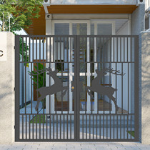 Kindergarten iron gate yard Villa courtyard door garden door garden entrance fence door single double open iron door can be customized