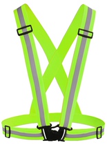 Elastic glistening with reflective straps