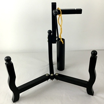 Fine black sandalwood triangle drum stand Buddha Puja Solid wood Sanskrit musical instrument stand Emperor bell stand Gong and drum stand