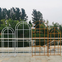 New Chinese wedding stage layout wrought iron arch props Mori wedding scene layout decoration screen Road introduction