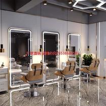 Hair salon hair cut hair mirror table cabinet Simple fashion Childrens barber shop mirror wall sticker custom drawer section