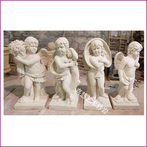 Jiahui sandstone glass fiber reinforced plastic sculpture relief mural large garden community villa decoration round sculpture little angel