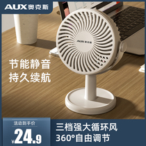 Oaks desktop small fan silent office desk Mini small Desktop usb charging dormitory clip fan
