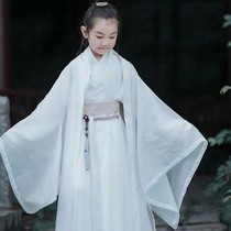 Boy Han Fu Xia Original China Wind White Super Fairy Surreal Collar Great Sleeve Ancient Clothes Hanfu Girl Country School Wear Thin Suit