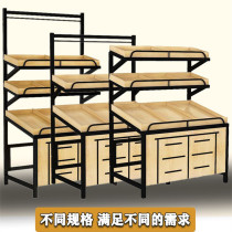 Vegetable shelf partition three-layer display stand display cabinet vegetable and fruit multi-layer custom inclined fruit shop shelf pendulum