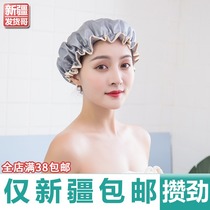 Xinjiang department store waterproof adult shower cap Women cartoon shower cap kitchen cooking oil-proof smoke cap bath head cover