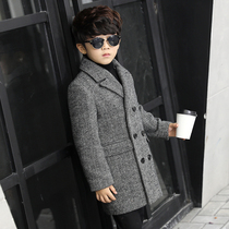 Childrens clothing autumn and winter clothing 2021 new boy hairy coat childrens middle and long coat Korean version of windbreaker tide