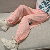 Childrens clothing BAO WELN Sport pants 2022 new spring clothing Pants Women Great Children Children Spring Autumn Foreign Air Loose Pants