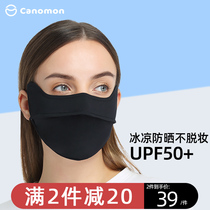 Sunscreen mask Womens summer UV protection breathable Thin Ice Silk eye protection corner fashion ice sense sunshade full face mask