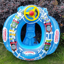 Children Thomas inflatable sitting ring baby with steering wheel water swimming ring cartoon toddler pool float