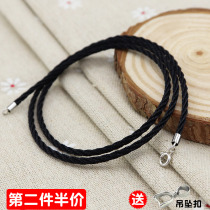 Buddhas Yupei pendant pendant with black female section Woven Rope Handwoven High-end Rope Gold Matching Rope Necklace children