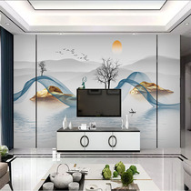 Customize 3d TV Background wall Bamboo Wood Fiber Integrated Wall Panel Modern Minima Living-room Background Wall Decorative wall panel