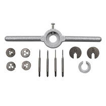 Mini tap pull tooth set M1-M1 6 miniature hand tapping plate tooth twist hand combination 10-piece set metric system