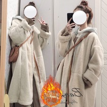 Pregnant women winter coat plus velvet thickened coat women wear cotton padded jacket in autumn and winter