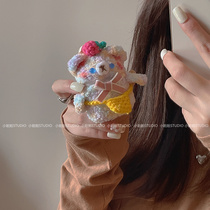 Plush cute backpack Little Bear rabbit for Airpods second generation Apple wireless Bluetooth headset pro