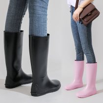 High Cylinder Soft-bottom Rain Shoes Women Waterproof Anti-Slip Days Adults Light Rain Boots Summer Fashion Money Outside Wearing Long Drum Water Shoes