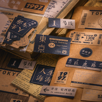 Kraft Paper Retro Sticker Hand Ledger Diary Decoration Diy Inspiring Cute Literal Bracelet Mobile Phone Shell Stickup Suit