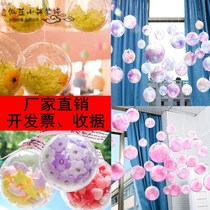 Ceiling decoration pendant Transparent Acrylic Ball Hollow plastic Kindergarten school New Year Christmas Creative Decoration day