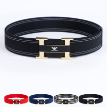 35mm big children and teenagers have elastic belts for small junior high school students elastic belts for military training performance rubber band belts