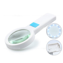 Chuda mobile phone magnifying glass environmental protection material 10 reading led magnifying glass glass sheet jewelry non-slip switch