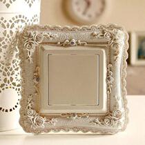 Home decoration switch stickers wall stickers protective cover simple European luxury personality home socket decorative frame 8 6