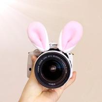 Camera lens circle Rabbit ear decoration Childrens photography micro single creative accessories Rabbit shoulder strap lens circle