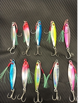 10 only double hooked iron plate FAR CAST IRON PLATE TEETHING BASS FISHING LUJA LUJAH BAIT ROAD SUBBAIT FISHING