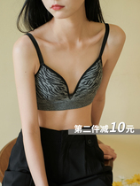 Xin help Bra zebra with small breasted underwear without steel ring comfortable to gather onto the upper tobra summer student bra women