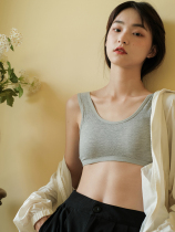 Xin Gang Bang Bra summer sports vest underwear No rim student anti-light base pure cotton breathable bra for women