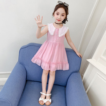 Girl dress summer 2021 new little girl Net red dress Princess dress foreign style children summer skirt tide