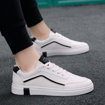 2021 autumn new canvas breathable deodorant Korean trend wild casual men soft bottom white shoes