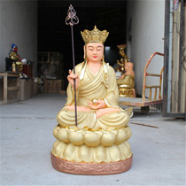 Factory direct sales of Buddhist supplies resin buddha statue gilt painted Jizo King 90 sand gold Jizo King Bodhisattva