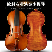 Zuoyan imported European material Italian spruce melon-style professional-level master independent playing handmade violin free piano box
